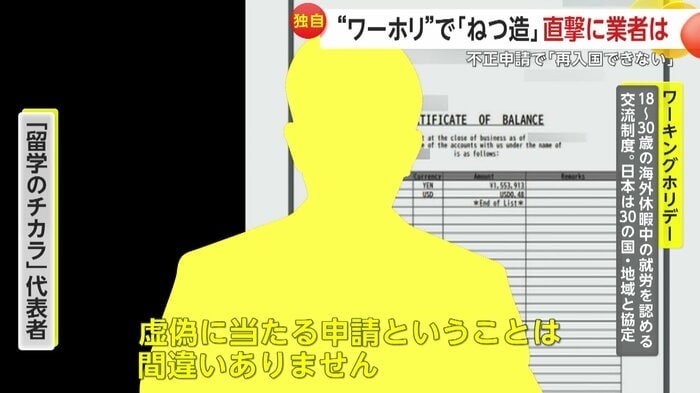 【独自】人気の“ワーホリ”でビザ不正申請　他人の「銀行残高」使い回す　代行業者「留学のチカラ」は不正認めるも…“再入国できない”等の被害