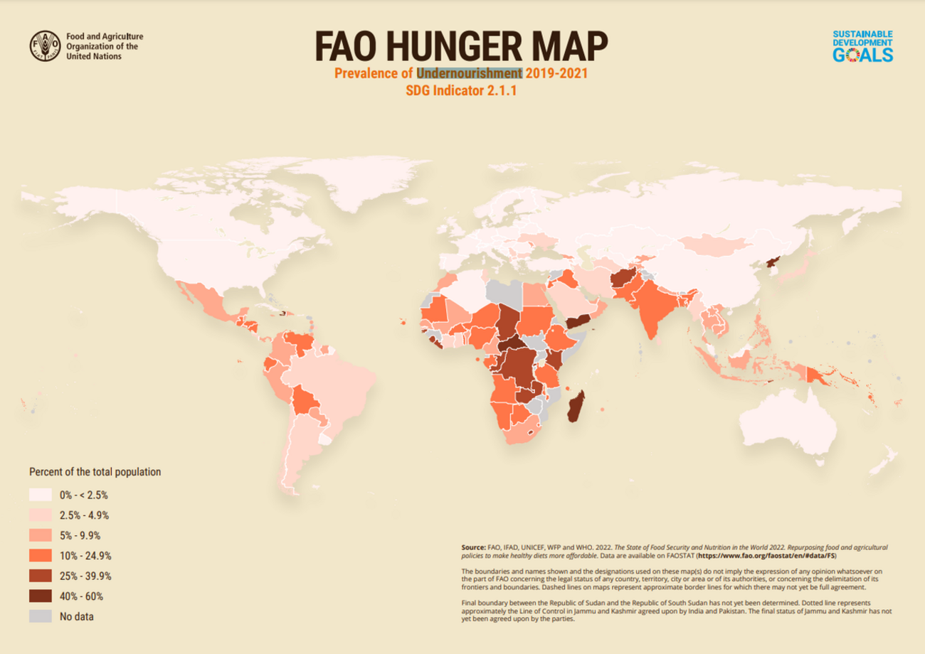 FAOのHunger Mapで日本が飢餓国に？（貧困国ではない）Undernourishmentの意味と解釈 - 事実を整える