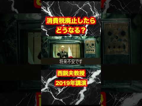 もしも消費税廃止したらどうなるのか？西鋭夫教授による講演から！#shotrs