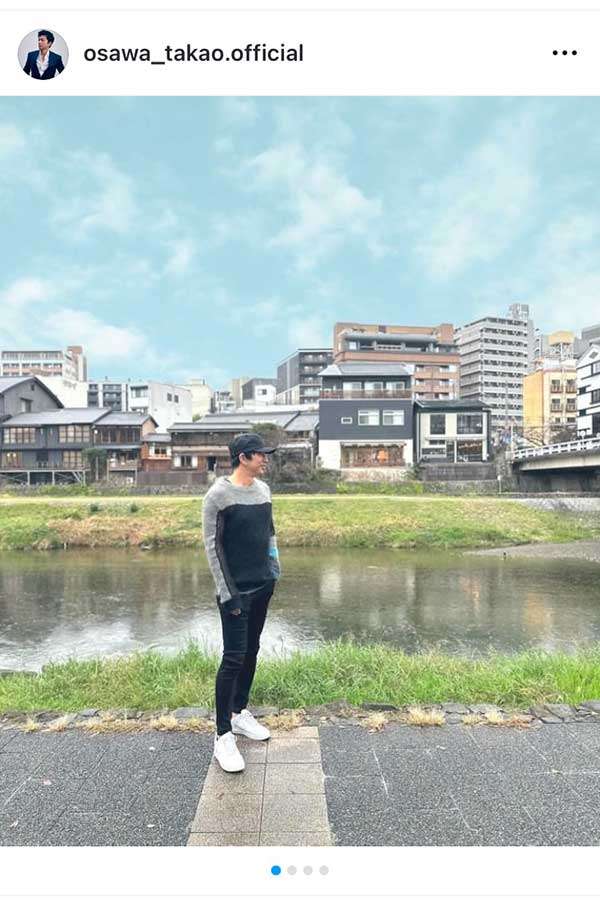 京都の人気名所に大沢たかお「来てたんですか?」 独特デザインのニット姿に「罪よ…」と反響