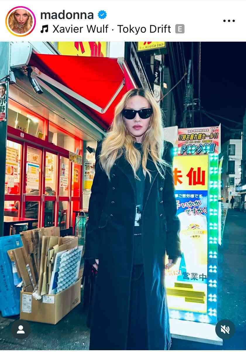 マドンナ、日本降臨！「Konbanwa」長女・ローデスさんと東京を楽しむ姿に反響「アートそのもの」