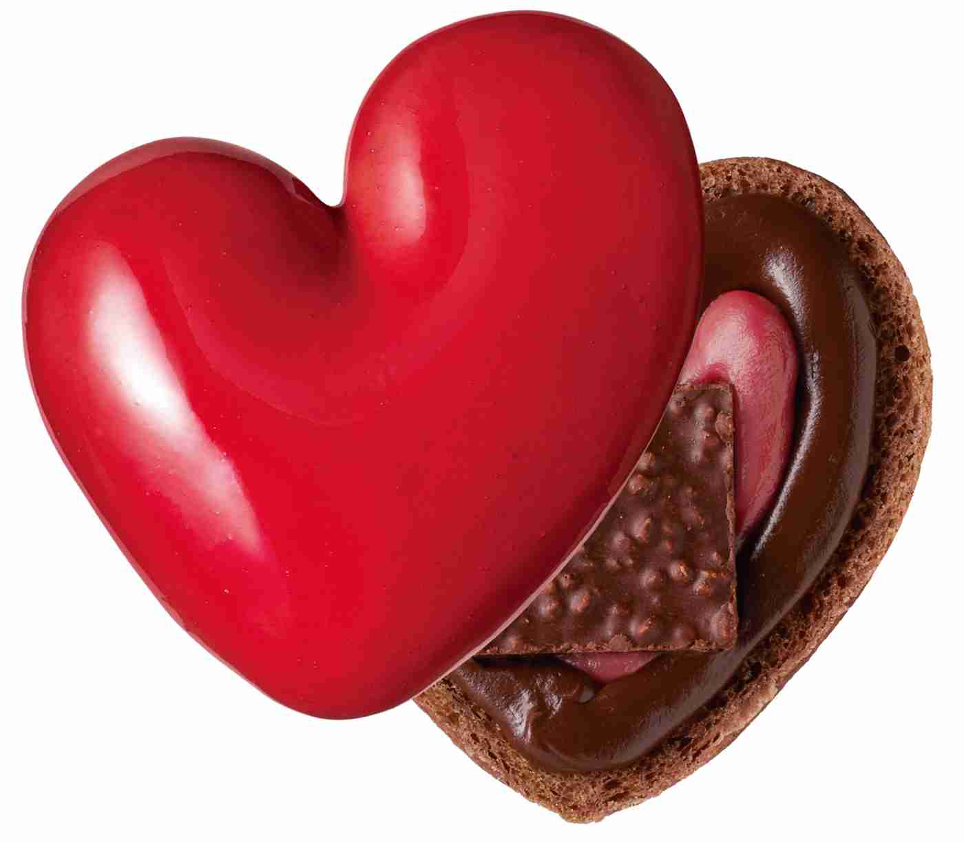 ミスド×ピエールマルコリーニ、第2弾は非対称のハート型ドーナツ「クールココロ フランボワーズ」「クールココロ キャラメルサレ」1月29日発売 | 食品産業新聞社ニュースWEB