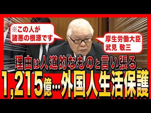 【外国人生活保護】67,000人に毎年1,215億円を支給。理由は人道的なもの…理由になっていない