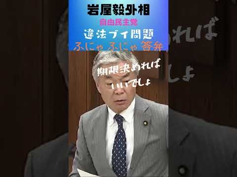 岩屋外相ふにゃふにゃ答弁#shorts#岩屋毅#違法ブイ