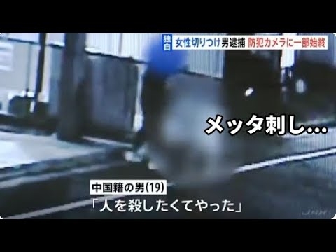 【閲覧注意】在日中国人が、日本人女性をナイフで刺す【渋谷区代々木・通り魔・包丁】