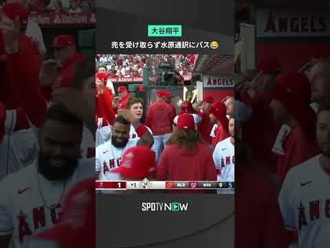兜を受け取らず #水原通訳 にパス? #大谷翔平 突然の無茶ぶりに応じた水原一平さんも大谷は「ノリが悪いね」と手厳しかった ? #エンゼルス #Angels #MLB #野球 #SPOTVNOW