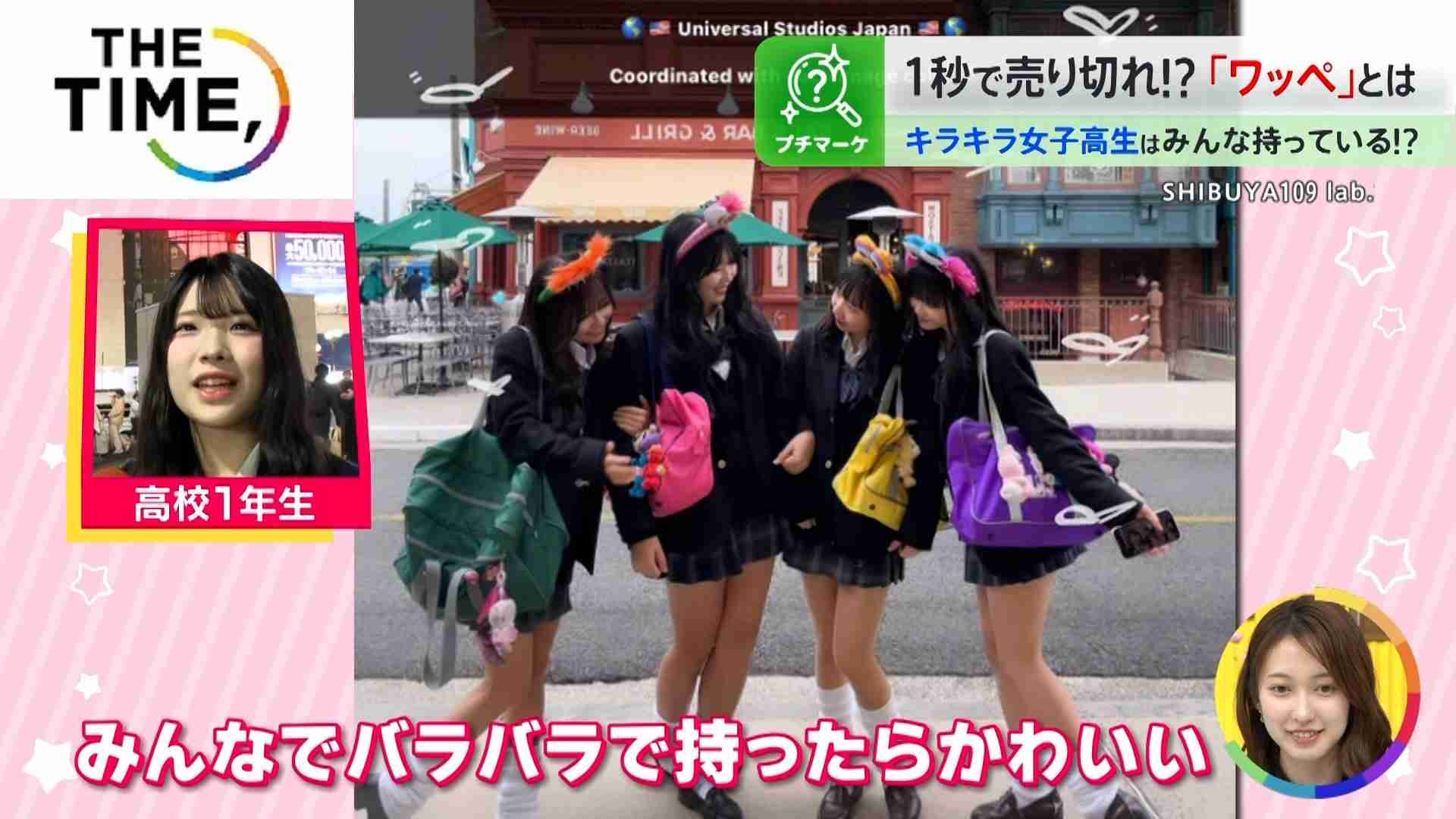 1000回以上電話する人も続出？！女子高生の間で争奪戦のバッグ「ワッペ」とは？【THE TIME,】