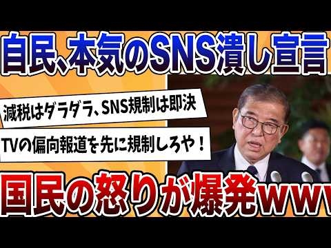 自民党のSNS規制→言論統制が本格化！民主主義の崩壊で国民は打倒自民を誓うｗｗｗ【反応集】【ゆっくり解説】