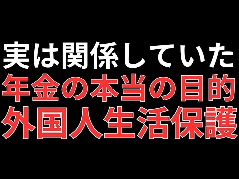 年金の真実と外国人生活保護の関係