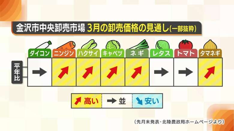 白菜が1080円!?値段上がり続ける野菜「我慢しようかな…」 店側も工夫凝らす中“3月も平年より高い状態続く”見通し 新潟