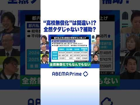 “高校無償化”は間違い!? 全然タダじゃない？補助？ #ひろゆき #アベプラ #Shorts