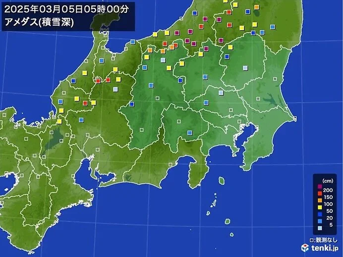 今日5日の関東地方　朝の通勤・通学時　雪による交通の乱れに注意