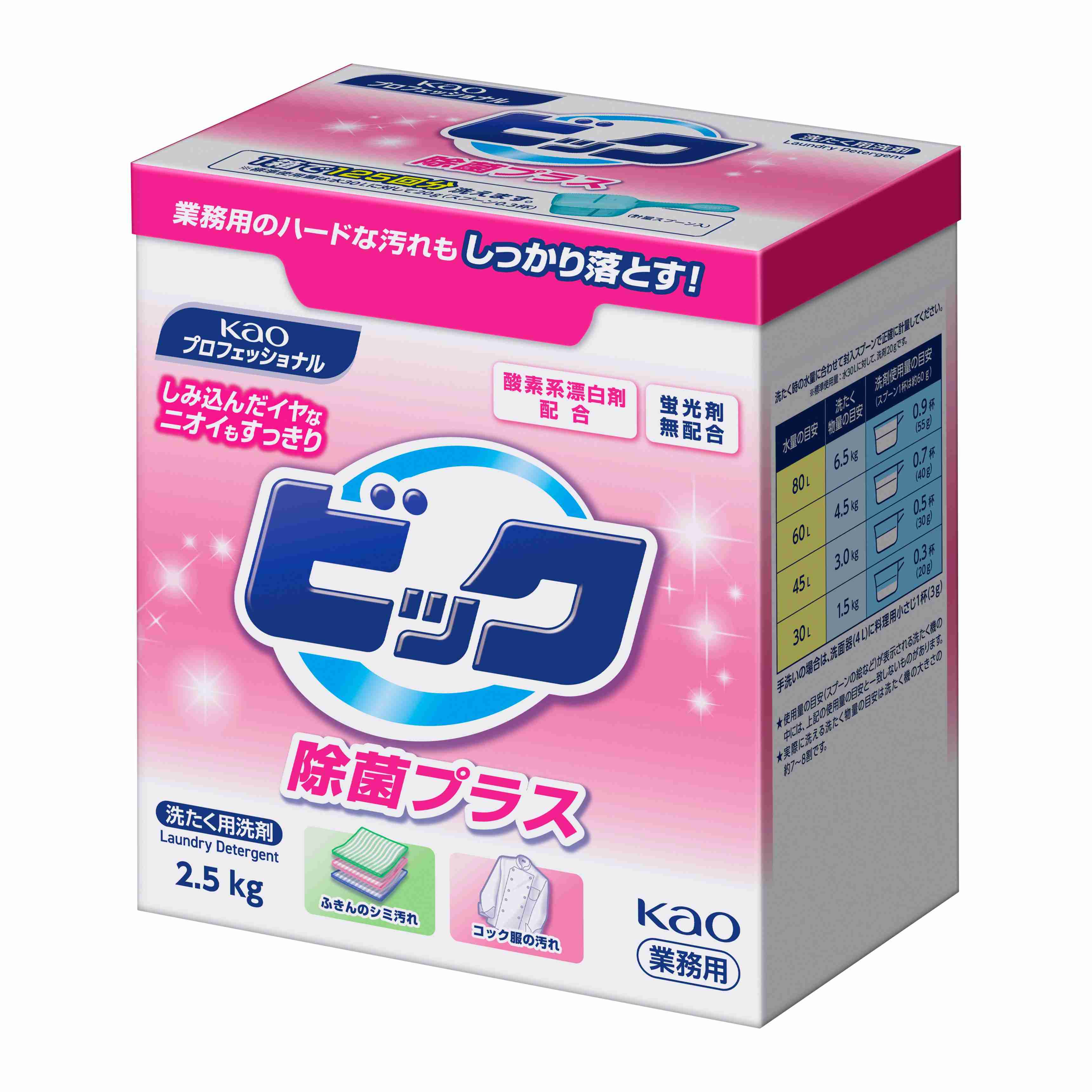 花王プロフェッショナル・サービス | 製品情報 | ビック　除菌プラス　２．５ｋｇ　業務用