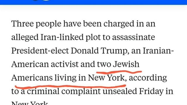Two Jews charged with 'Iranian' Trump assassination plot