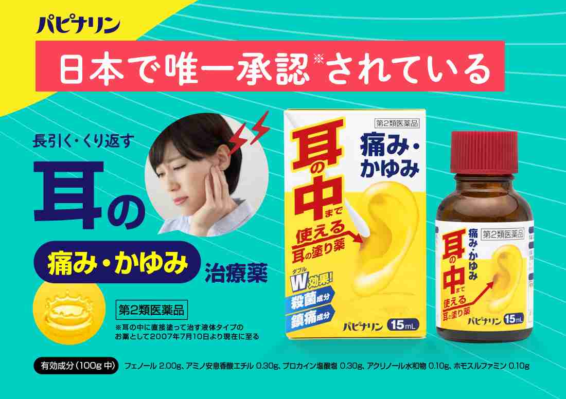 パピナリン（耳専用薬、点耳も可）