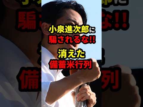 ㊗️95万再生！消えたコメ行列！小泉進次郎に騙されるな！#政治 #shorts