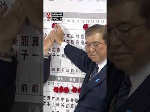 #衆院選 #自民党 大幅議席減が確実に #石破茂 #shorts #毎日新聞