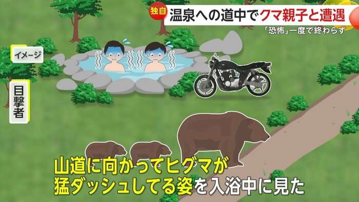 【独自】「ただただ恐怖」1日3度もクマと遭遇　温泉への道中にクマの親子　入浴中も目の前に…帰路でも出没　北海道・斜里町