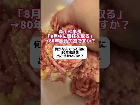 森山「8月中に責任を取る」→80年談話の為ですか？