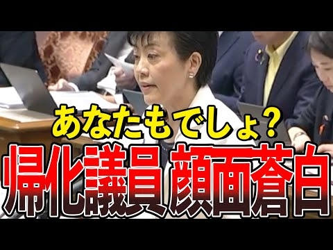 このままだと、大量の帰化議員に日本が乗っ取られます【国会中継/切り抜き】