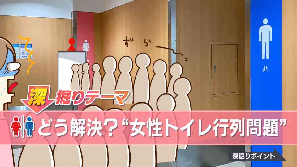 どう解決？“女性トイレ行列問題”　「個室数を増やすのは簡単じゃない」トイレ籠城も問題に…我々1人ひとりができることは？　トイレ研究家とともに考える（ABCニュース） - Yahoo!ニュース