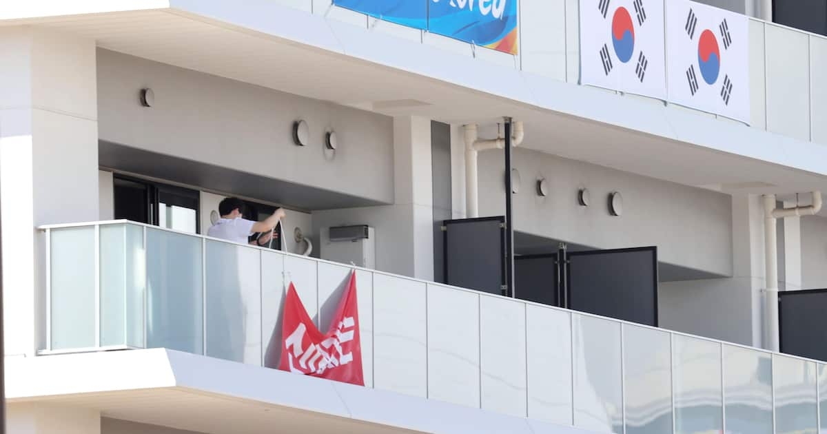 韓国五輪委、選手村「反日横断幕」撤去　ＩＯＣ「五輪憲章違反」指摘 - 産経ニュース