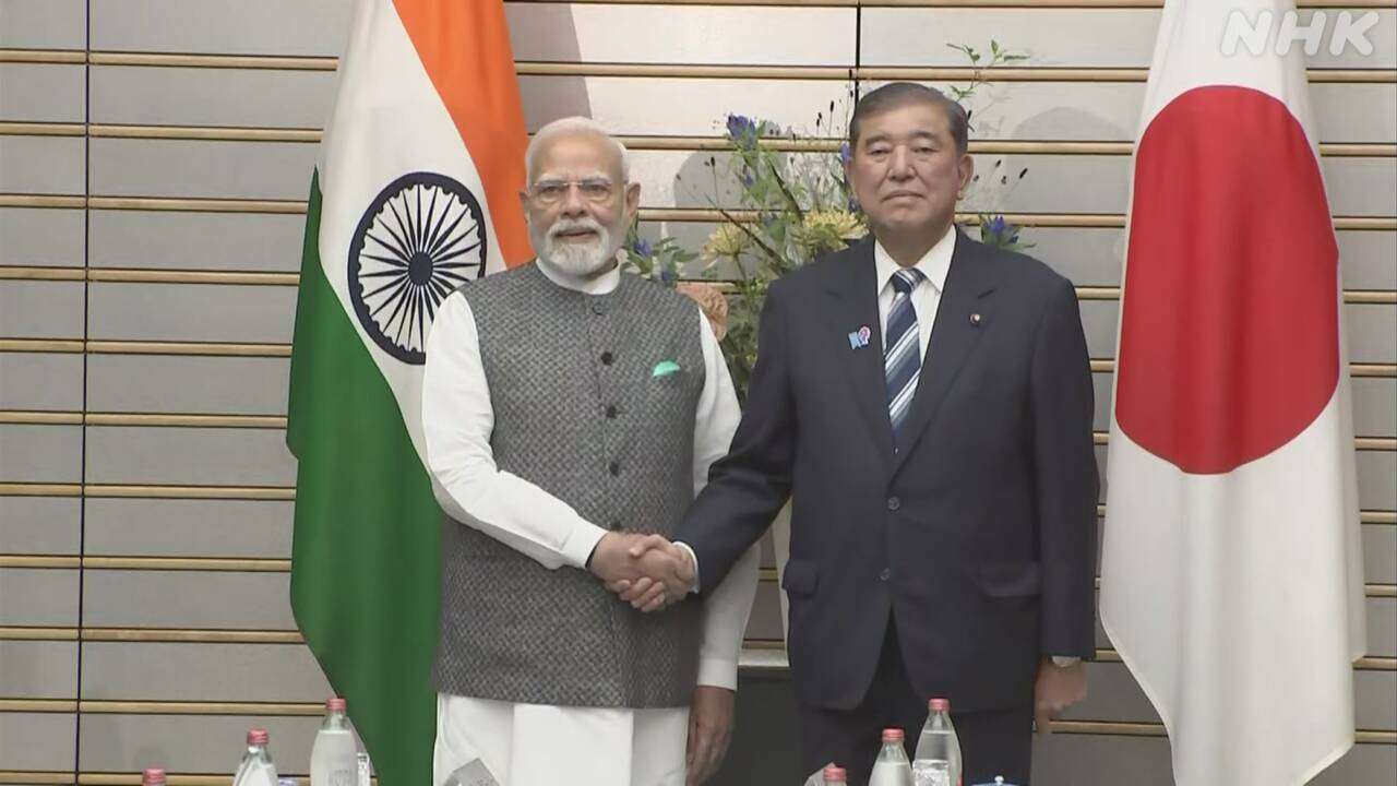 石破首相 インド モディ首相と日印首脳会談始まる 焦点は【詳しく】 | NHK | インド