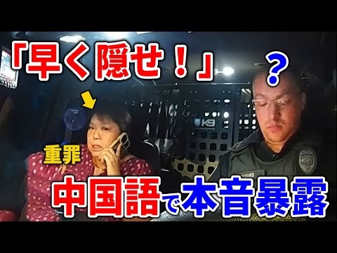 警官が中国語を知らないと思って油断したら...