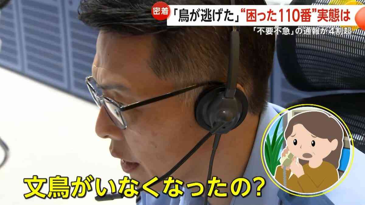 「文鳥逃げた!」「夜中に太鼓!」“困った110番”の実態…取材時も4割超が不要不急「助かる命も助からない」福岡県警