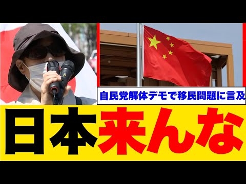 【自民党解体デモ】※日本が中国に乗っ取られます...中国移民に溢れる現状を放置している与党に喝ッ！！！