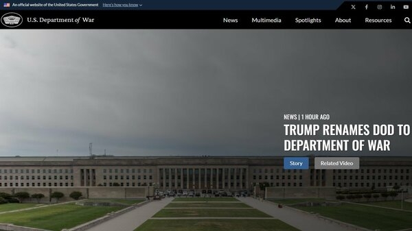アメリカのトランプ大統領　「国防総省」を「戦争省」に呼称変更する大統領令に署名　旧称復元で「勝利と強さのメッセージを伝える」｜FNNプライムオンライン