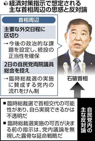 総裁選前倒し巡り焦る首相、「衆院解散」ちらつかせ抑え込みに躍起…党内反発「どこにも大義ない」