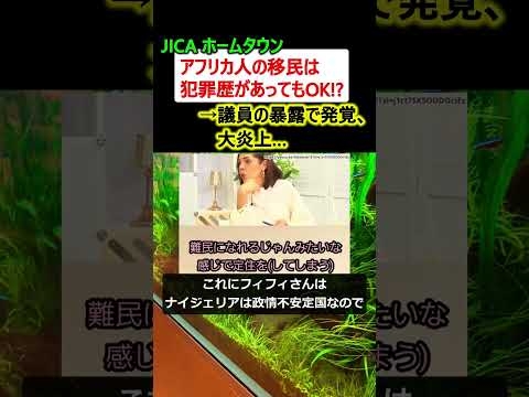 【炎上】JICAのアフリカ人、犯罪歴があっても入国OK!? →議員の暴露して炎上…