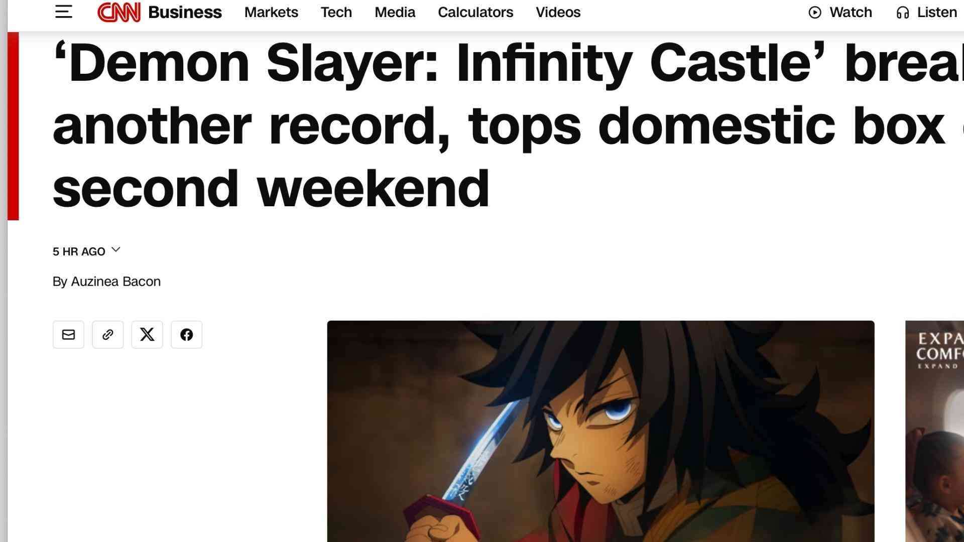 「鬼滅」アメリカで2週連続の1位。これは日本映画では異例の達成。世界興収でも日本映画歴代トップに