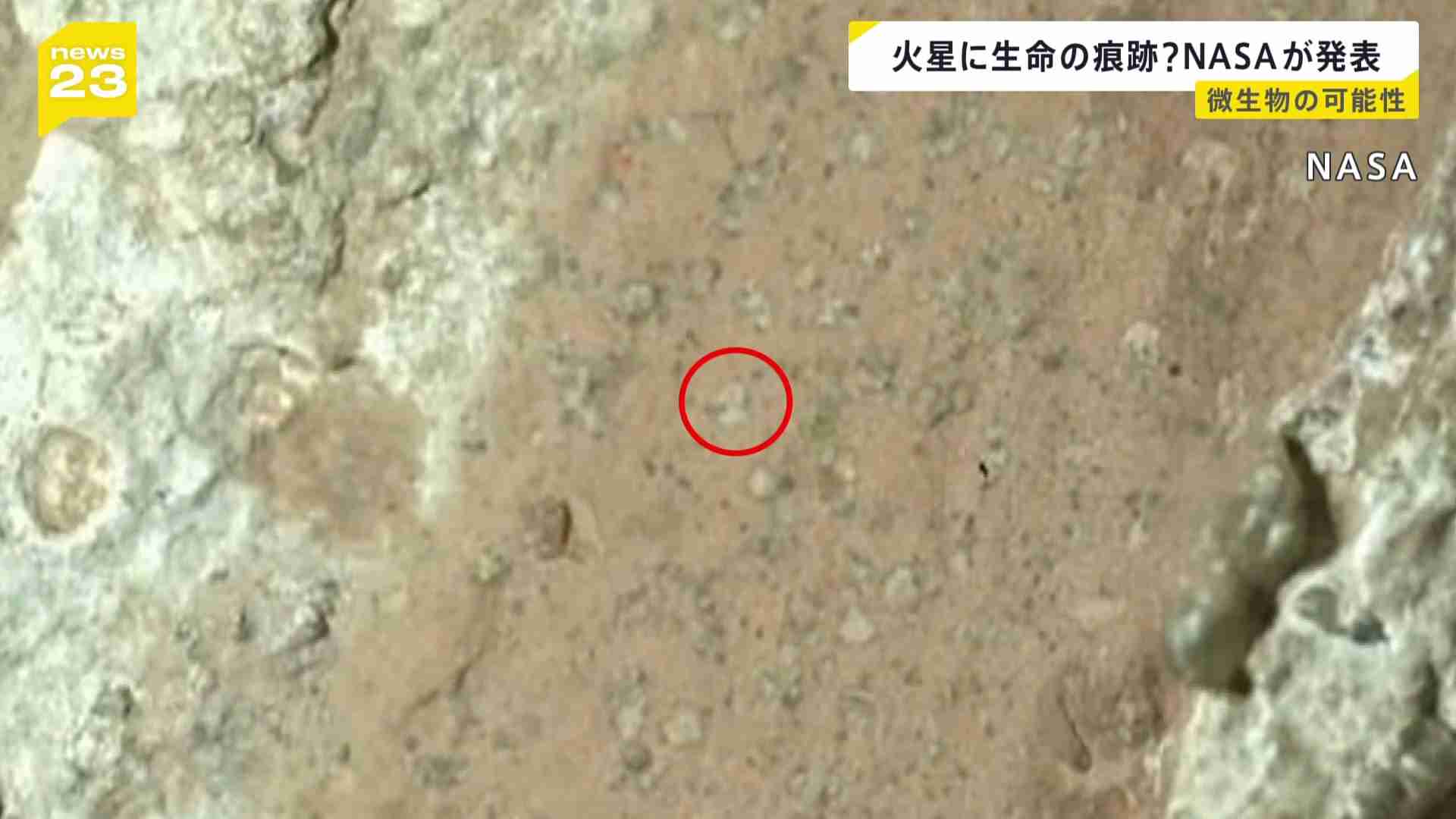 “火星に古代生命の痕跡？” NASAが発表「微生物の痕跡と思われるものを見つけた」 火星探査車が去年採取した岩についていた物質（TBS NEWS DIG Powered by JNN） - Yahoo!ニュース