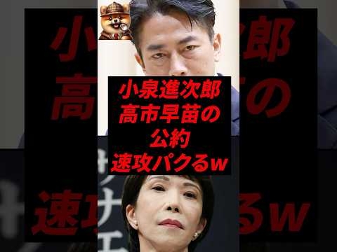 小泉進次郎、高市早苗の公約速攻パクるw