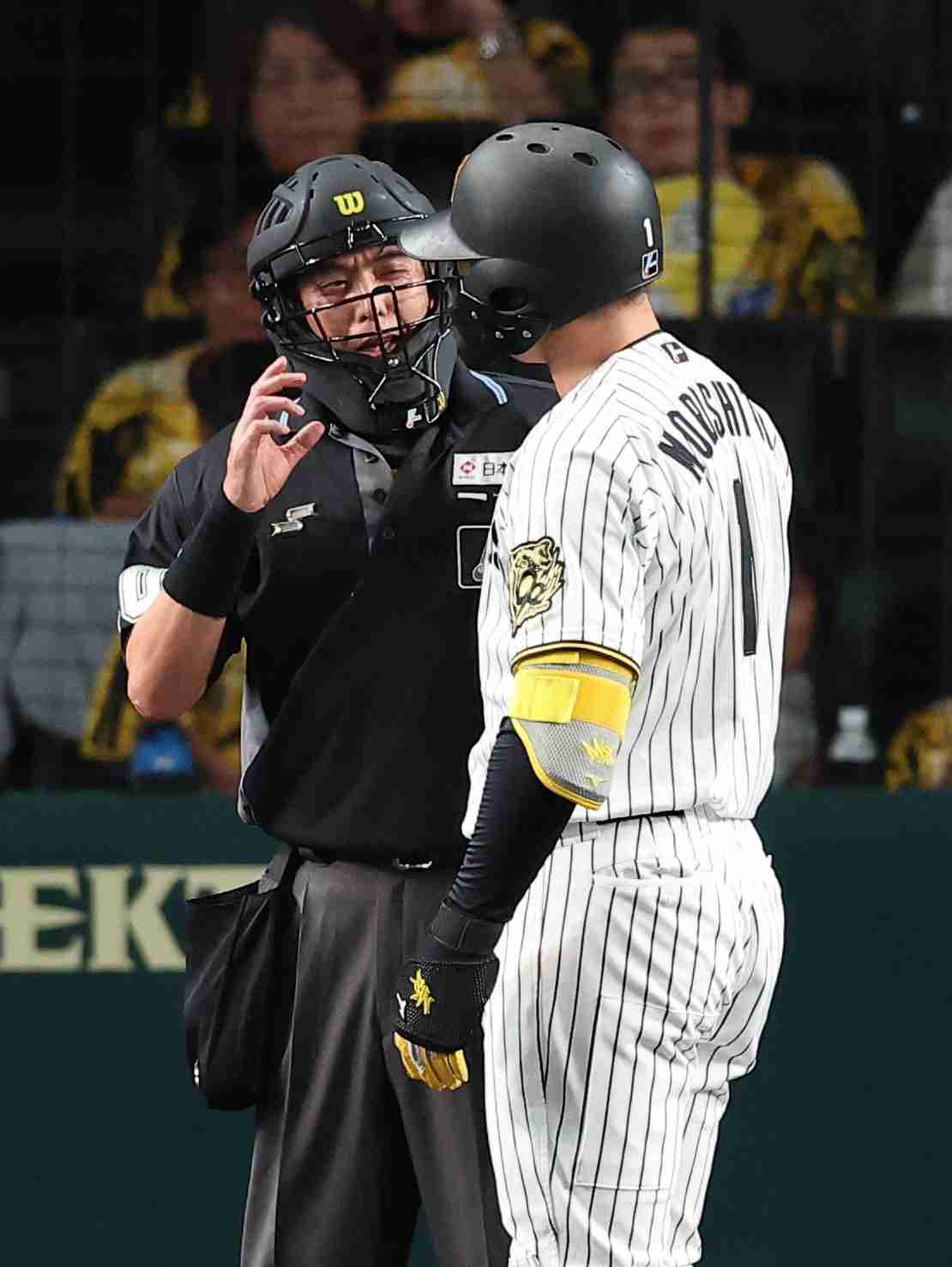 【阪神】森下翔太が白井一行球審と一触即発 判定不服であわや 距離詰める2人をコーチが仲裁
