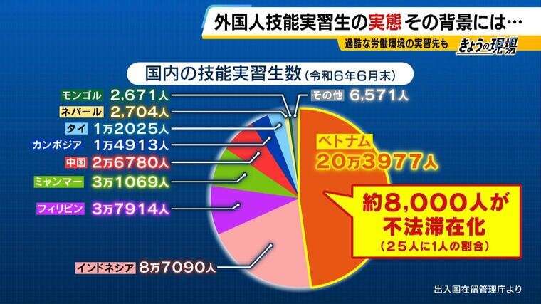 「もう自信が持てない」就労中の事故で右手切断した元技能実習生「会社から辞めてと言われた」　ベトナム人技能実習生の「25人に1人」が不当な扱いなど受け失踪...不法滞在・不法就労に