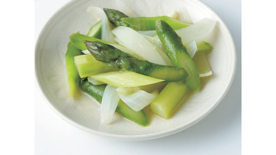 アスパラガスとたまねぎのグラッセ レシピ 藤野 嘉子さん｜みんなのきょうの料理