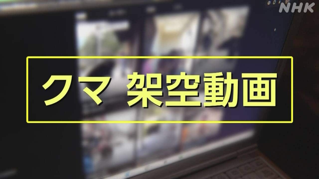 クマ追い払う架空動画 SNSに多数 “誤った認識生じるおそれ” | NHKニュース | フェイク対策、生成AI・人工知能、クマ被害