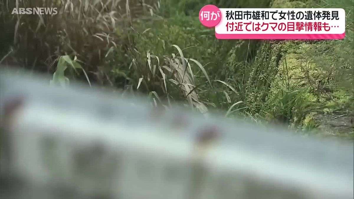 秋田市雄和で80代の女性とみられる遺体　側溝に倒れていて損傷が激しく　付近ではクマの目撃も　秋田（2025年10月27日掲載）｜ABS NEWS NNN
