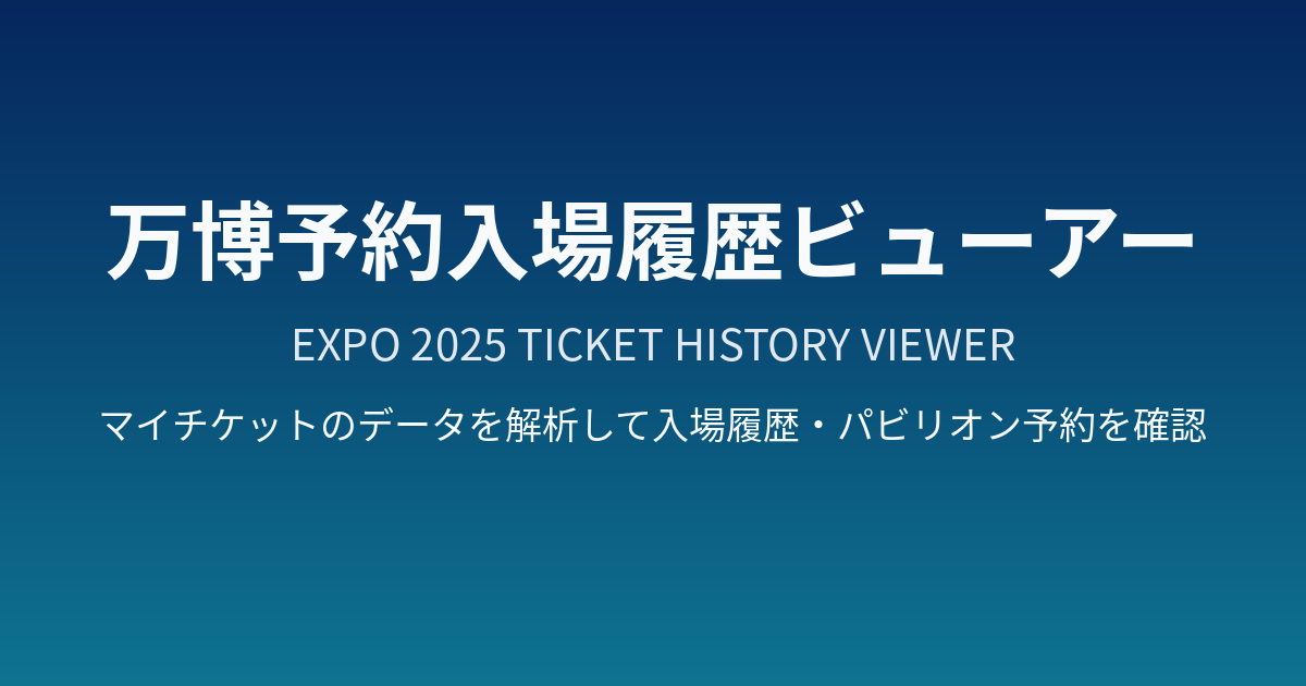 万博予約入場履歴ビューアー