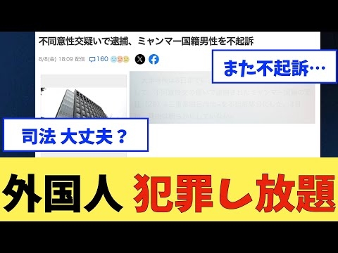 【異常】外国人性犯罪者を不起訴処分 〜司法が守るのは加害者か被害者か〜