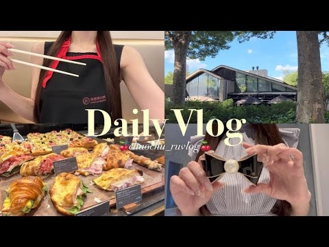 【vlog】食事を楽しむストレスフリーな日常160cm44kg | 東京のおすすめご飯屋さん巡り | ヘアアクセサリー紹介?