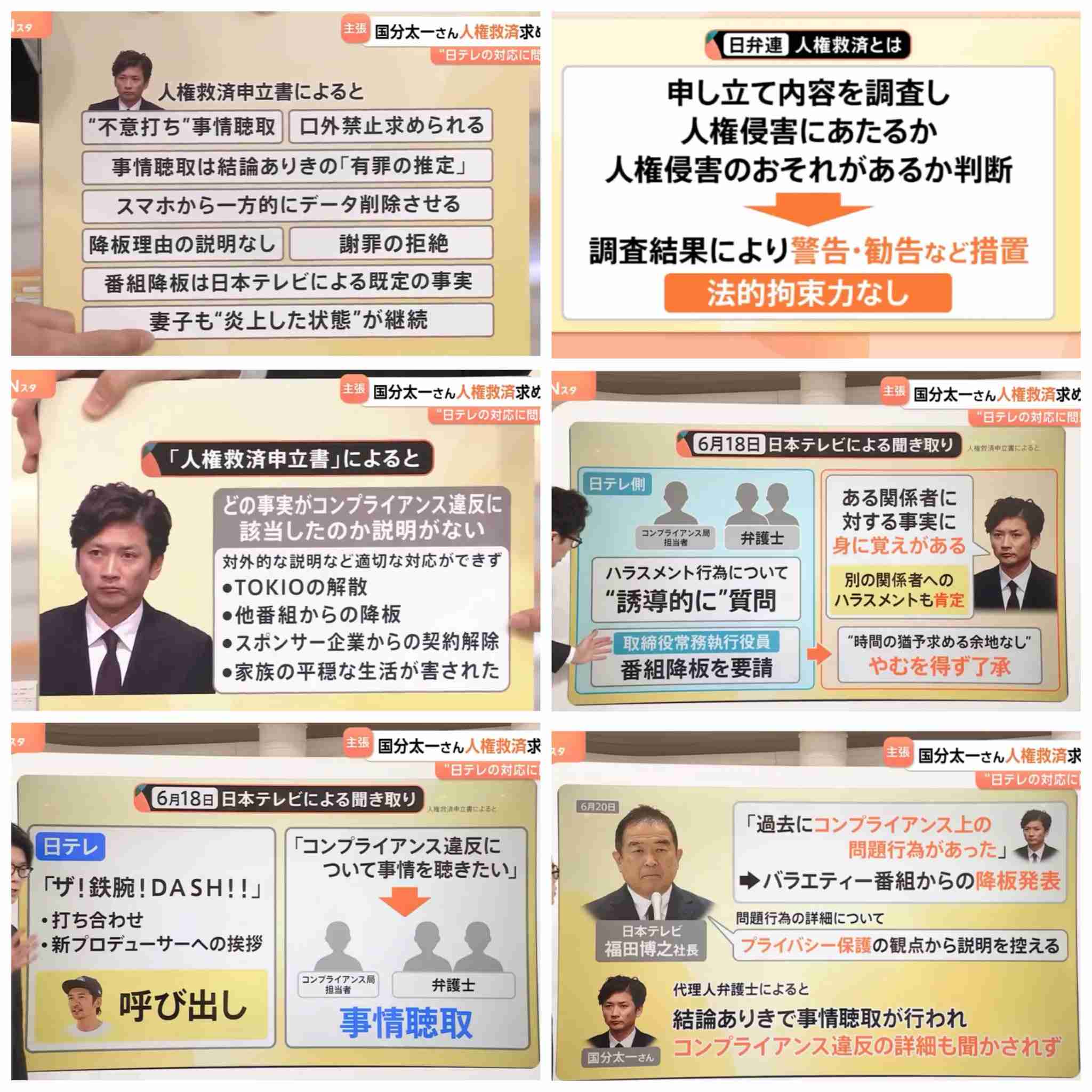 日テレ　国分太一の人権救済申し立てに「戸惑い」「代理人言動に不信感」　対応は「適切だった」