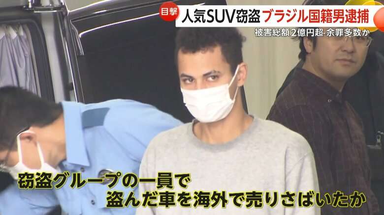 人気SUVなど被害50件2億3000万円超 ブラジル国籍の男(25)逮捕…海外で売りさばいたか 群馬・館林市