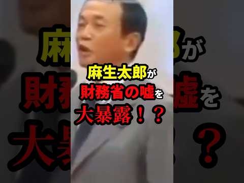 麻生太郎「日本に借金なんてない」