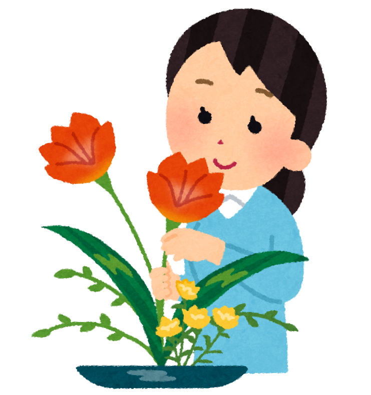 フラワーアレンジメントをしている方🌸