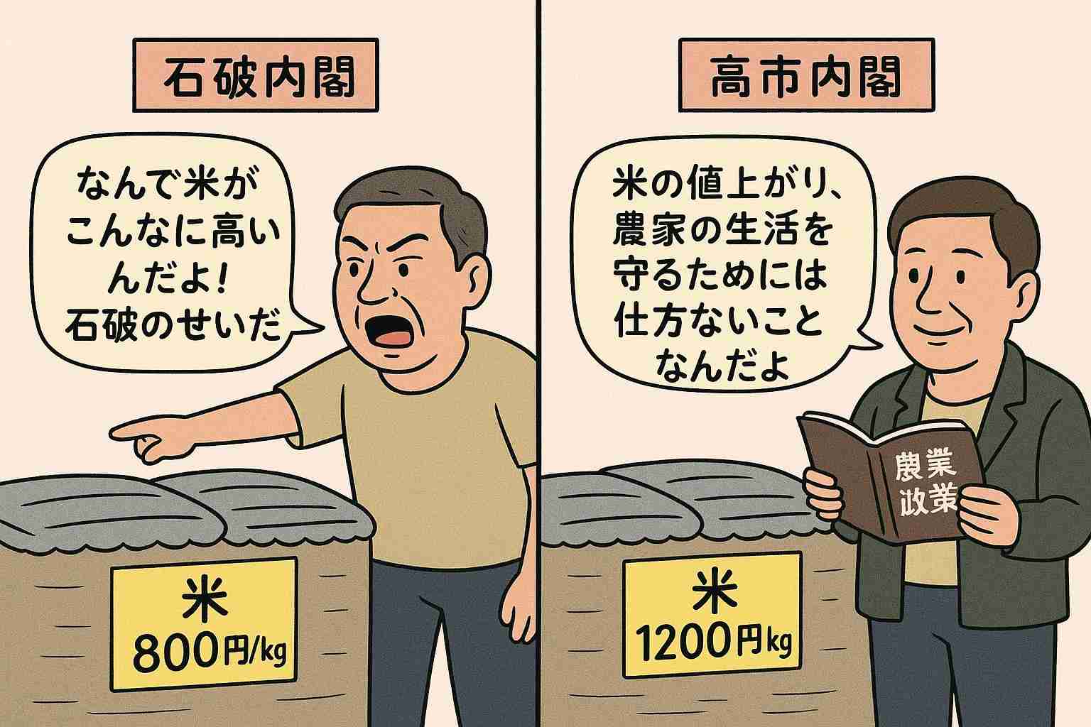 コメ政策転換、26年は減産 高値継続か、供給過剰を懸念