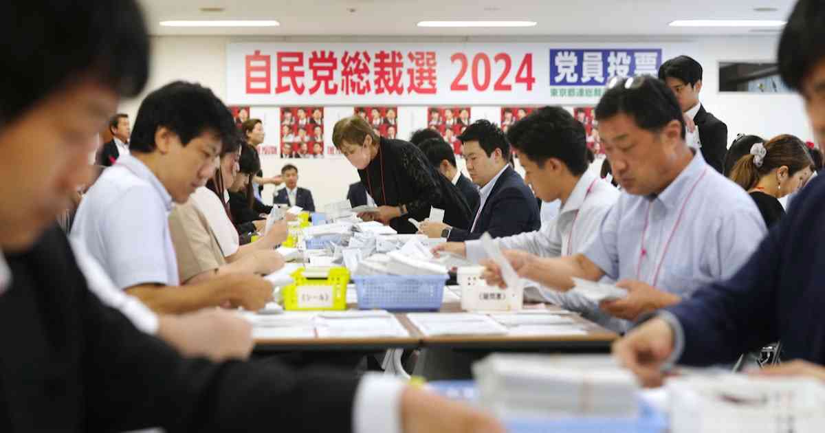 自民総裁選、党員党友票は高市氏首位 決選の県別は石破氏 - 日本経済新聞